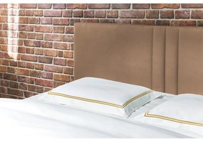 Светлокафяво тапицирано двойно легло с решетка 160x200 cm Kerry - Bobochic Paris