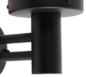 Външна стенна лампа черна с пластмаса IP44 неръждаема стомана - Sfera