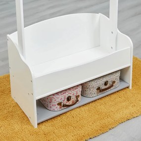 GINGER HOME Дървен щендер за дрехи WHITE/GREY