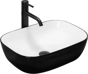 REA-U6332 - Мивка за плот BELINDA 33x46,5 см керамика/черна/бяла