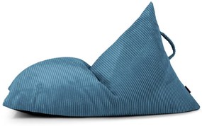 Син детски пуф от рипсено кадифе Razzy – SLOWDOWN