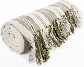 Зелено памучно одеяло 150x200 cm Indira – Tiseco Home Studio