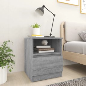 815818 vidaXL Нощно шкафче, сив сонома, 40x40x50 см, инженерно дърво