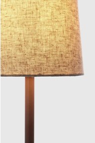 Бежова метална настолна лампа с текстилен абажур (височина 60 cm) Assam – Bizzotto