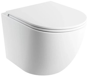 OMNIRES OTTAWASPXMWBM - Конзолна тоалетна OTTAWA с капак SoftClose, керамика/бяла