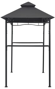 Навес за барбекю, 240x150x255 см, антрацит, стомана