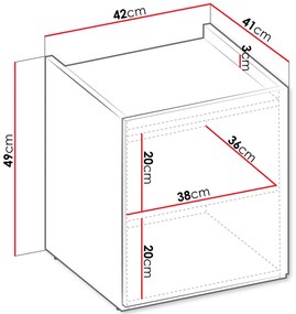 Нощно шкафче Sigma