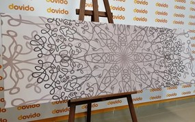 Картина на платно – Сив кръгов орнамент