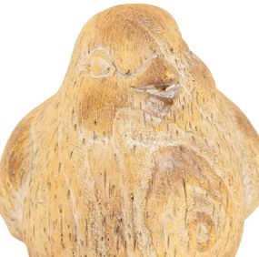 Декоративна фигура atmosphera Birdy, Смола, Бежов, 14 cm
