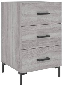 827666 vidaXL Нощно шкафче, сив сонома, 40x40x66 см, инженерно дърво