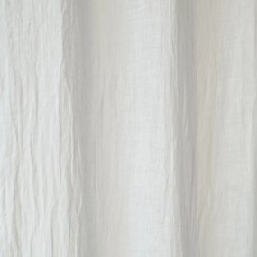 Бяла ленена олекотена завеса с примки Daytime, 250 x 130 cm - Linen Tales
