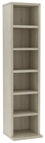 800354 vidaXL Етажерка за дискове, сонома дъб, 21x20x88 см, инженерно дърво