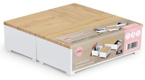 Бели органайзери за баня в комплект от 3 - Domopak