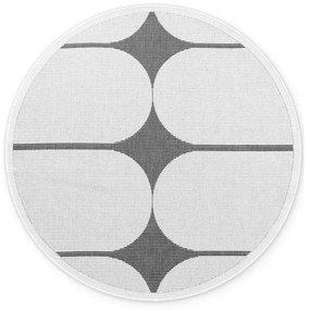 Черно-бял кръгъл килим за открито и закрито ø 160 cm Duet Bowen – NORTHRUGS