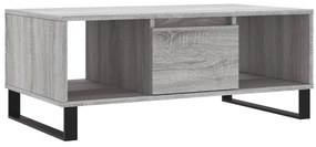 830602 vidaXL Кафе маса, сив сонома, 90x50x36,5 см, инженерно дърво