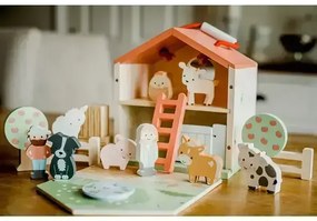 Дървена ферма с животни - Игрален комплект