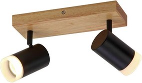 Линеен спот за таван BENITO, черен, 2хGU10