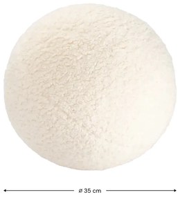 Кремава детска възглавница за диван от букле Ball – Wigiwama