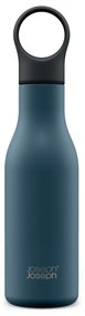 Тъмно синя бутилка от неръждаема стомана за пътуване 500 ml Loop - Joseph Joseph