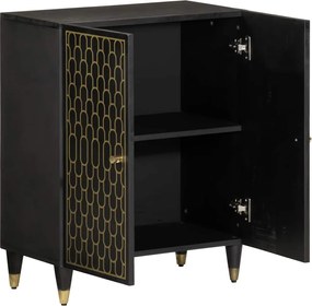 358322 vidaXL Страничен шкаф 60x33x75 см манго масивно дърво