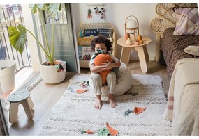 Кремав детски пуф Tic-Tac-Toe – Lorena Canals