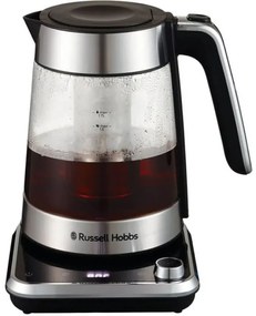 Електрическа кана Russell Hobbs Attentiv 26200-70, 3000W, 1.7 l, Инфузер, Температурен контрол, Таймер, Инокс/черен