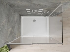 Mexen Omega плъзгаща се душ кабина 120 x 70 см, прозрачна, хром + поддушово