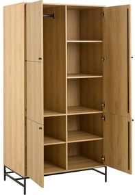 Гардероб от дъбов декор в естествен цвят 99x200x60 cm Albany – Actona