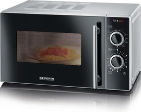 Severin MW 7771 - Микровълнова фурна с грил, 700 W/230 V, 20 л, черна