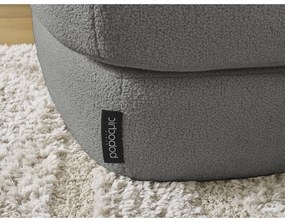 Тъмносив ъглов диван от прежда с примки от букле (ляв ъгъл) Leonore – Bobochic Paris