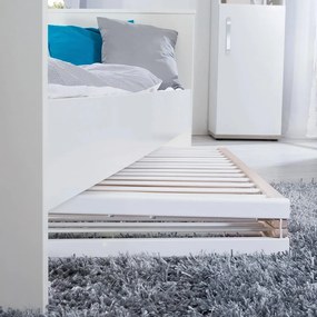 Сгъваемо детско легло на колела в бял и естествен цвят 60x120 cm Fold up - Roba