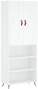 3200041 vidaXL Висок шкаф, бял, 69,5x34x180 см, инженерно дърво