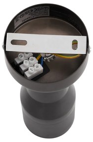 Модерен таванен прожектор тъмно сив GU10 50mm кръгъл - Stanley