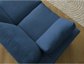 Син ъглов диван от рипсено кадифе Belair – Bobochic Paris