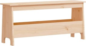 837382 vidaXL Пейка за антре 100x28x45 см, масивна дървесина, бор