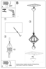 Висящо осветително тяло естествено с дървен абажур ø 27,5 cm Toranja – Sollux