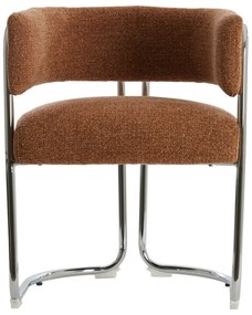 Светлокафяв тапициран трапезен стол с подлакътници Adante – Light &amp; Living