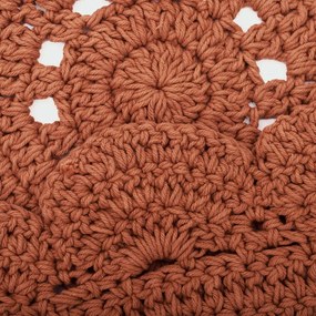 Кафяв памучен килим с ръчна кука, ø 120 cm Alma - Nattiot