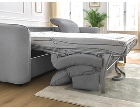 Светлосив разтегателен ъглов диван (променлив) Achille – Bobochic Paris