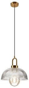 Висяща лампа с меден цвят и стъклен абажур ø 30 cm Pia - LAMKUR