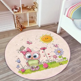 Розов детски килим ø 120 cm Comfort - Mila Home