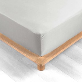 Бял еластичен чаршаф от памук перкал 160x200 cm Percaline – douceur d'intérieur