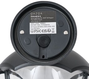 Интелигентна външна стенна лампа черна с прозрачно стъкло, включително LED IP54 - Classica