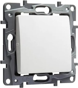 Еднополюсен ключ механизъм LEGRAND NILOE, бял