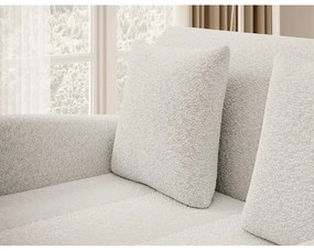 Бял сгъваем/с място за съхранение диван от прежда с примки от букле 130 cm Ario – ELTAP