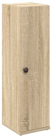 858517 vidaXL Шкаф за баня с държач за ролки, дъб сонома, 20,5x22x72 см