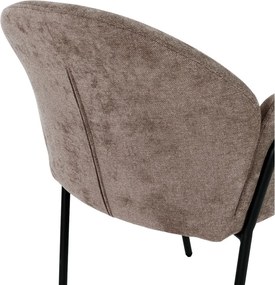 Прасковени тапицирани трапезни столове в комплект 2 бр. Aslin – MOME