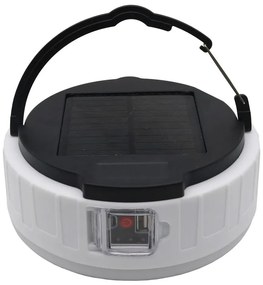 LED соларна лампа с powerbank функция LED/2W/2V 6500K IPX4 2400mAh черна