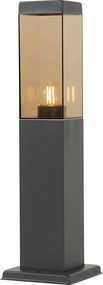 Умна външна стълбова лампа тъмно сива с опушено стъкло 45 см вкл. WiFi P45 - Malios