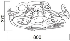 Осветление Circles 8-лампи